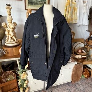 Vtg Puma KING Men's Black Quilted Jacket